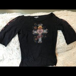 Lucky Brand T-shirt 3/4 sleeve Medium